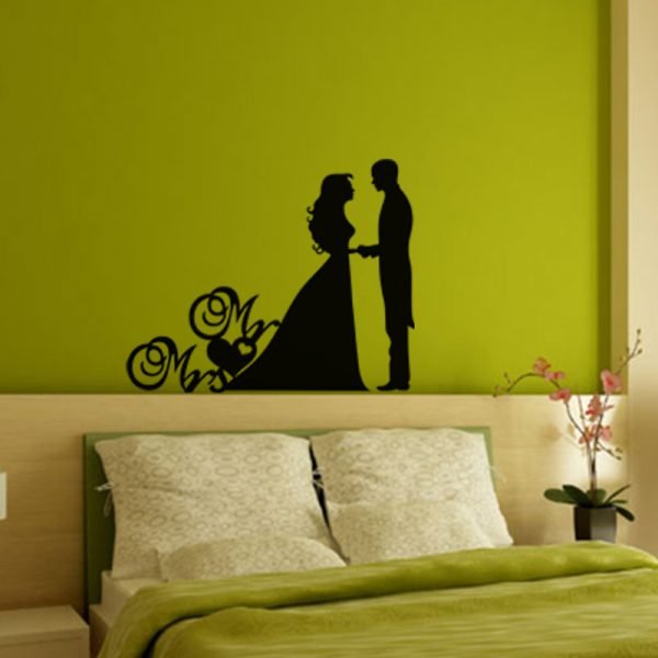 Wall decal Wedding Mr Mrs decoration