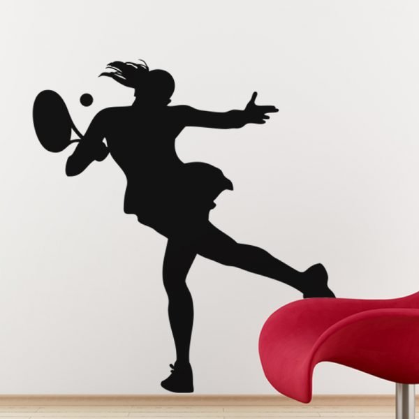 Wall decal Silhouette tennis player