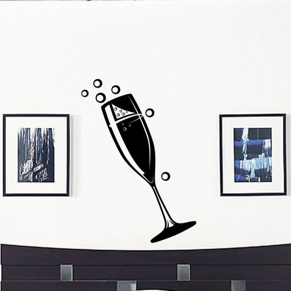 Wall decal Cocktail glass with bubbles