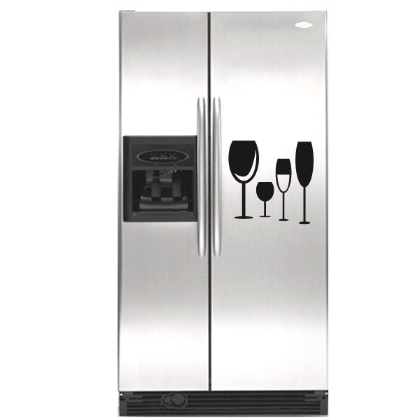 Wall decals Wine glasses