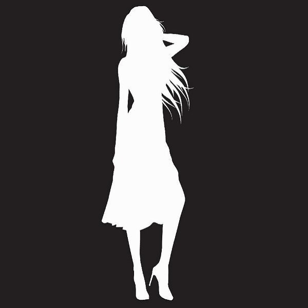 sexy woman with long hair stickers