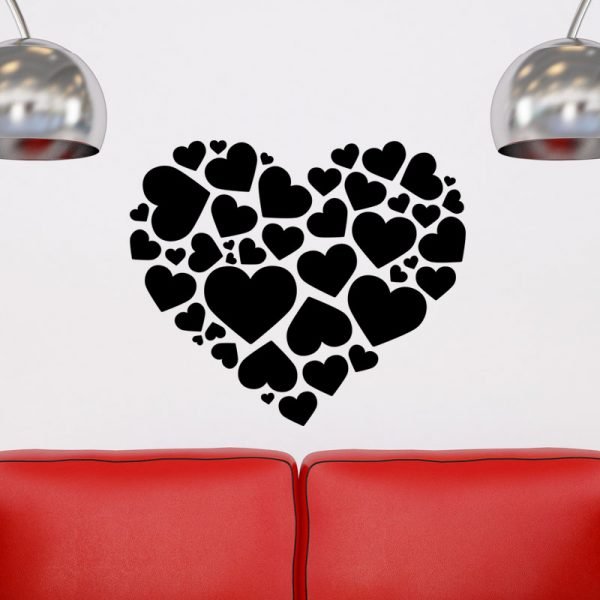 Wall decal Hearts forming a heart
