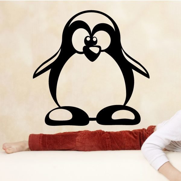 Carefree penguin wall decal