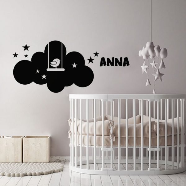 Wall decal And the bird singing Customizable Names