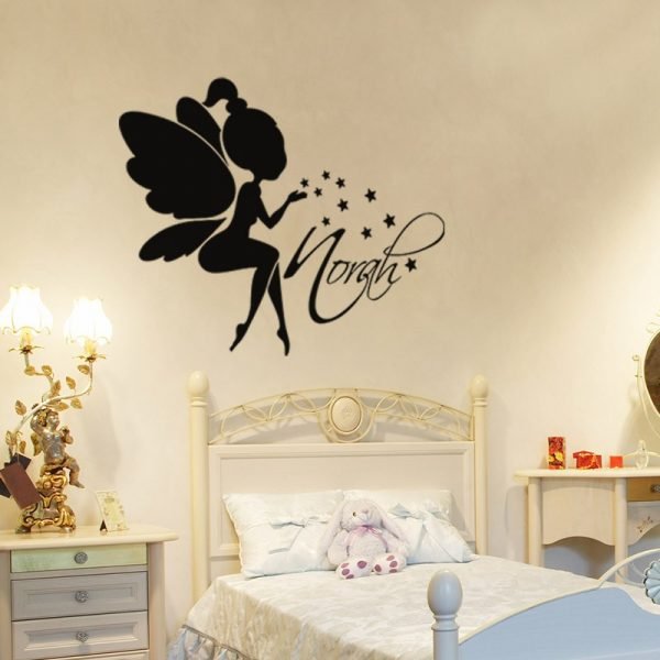 Wall decal Customizable Fairy blowing stars
