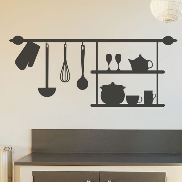 Wall decal shelf decoration