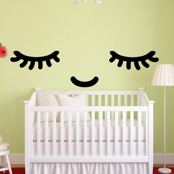 Wall decal Drawing eyelashes
