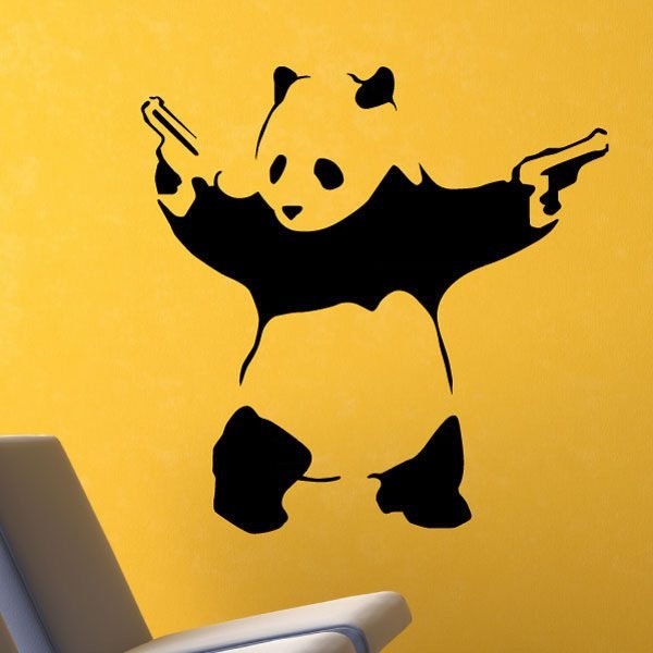 Wall decal Armed panda
