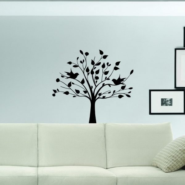 Wall decal Birds couple on a tree