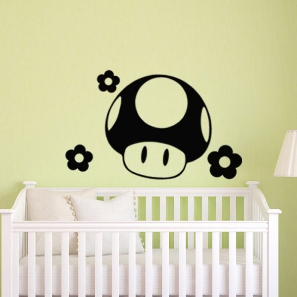 Wall decal Mushroom and flower