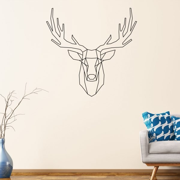 Wall sticker origami deer head