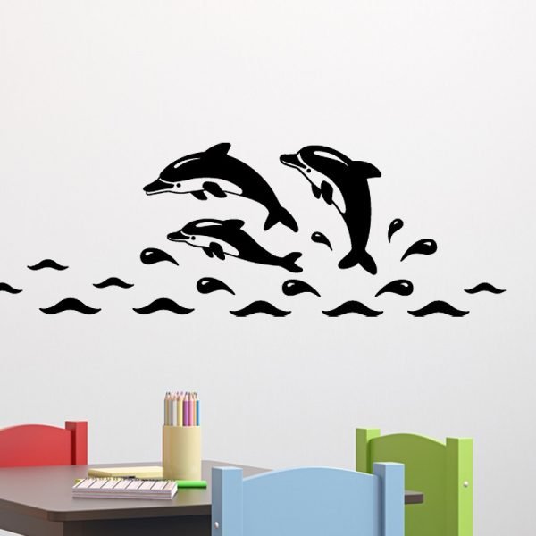 Funny dolphins Wall decal