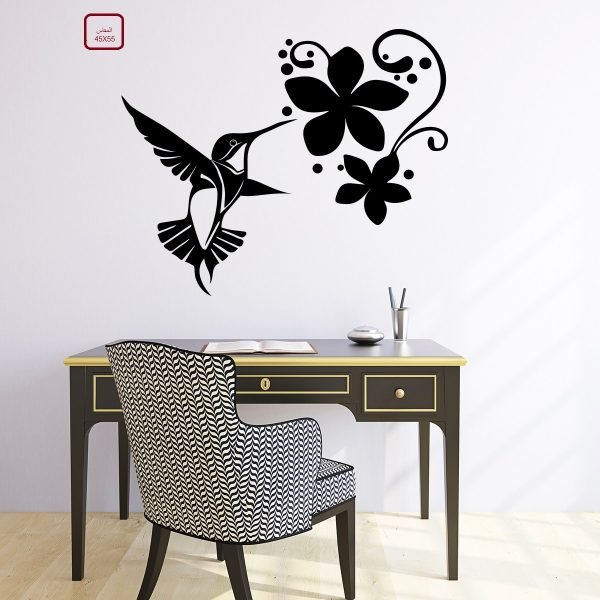 Hummingbird flowers Wall sticker