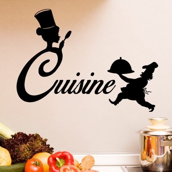Wall decal kitchen Silhouette chef