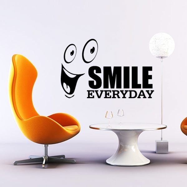 Wall decal quote smile everyday