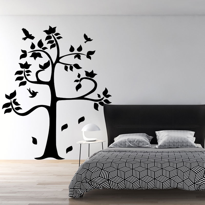 Wall Sticker Poetic Tree And Its Birds 