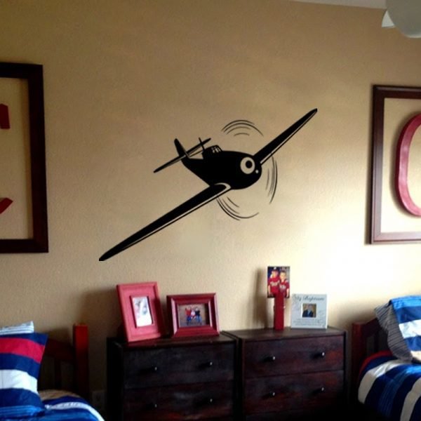 Wall decal Silhouette airplane