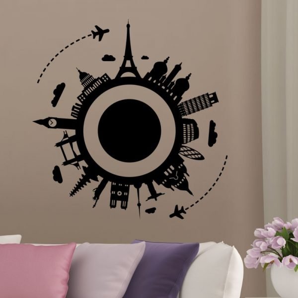 Wall sticker city World Tour monuments