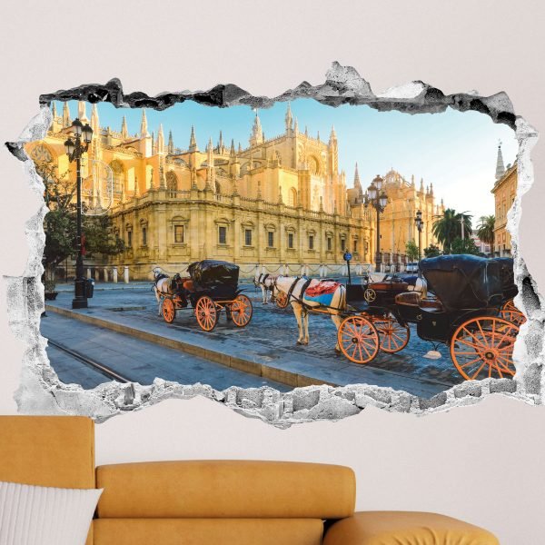 3D Wall decal Landscape Seville Cathedral