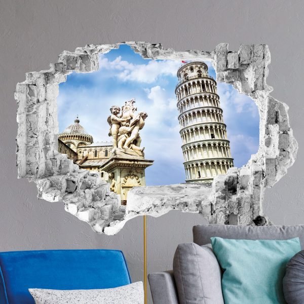 3D Wall decal Landscape Pisa tower