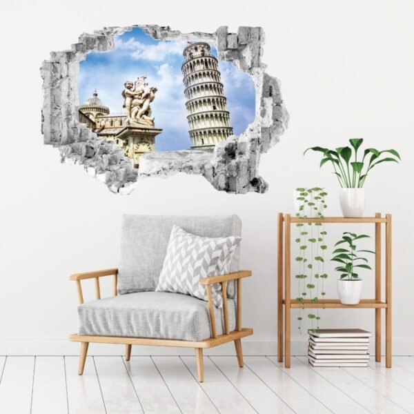 3D Wall decal Landscape Pisa tower