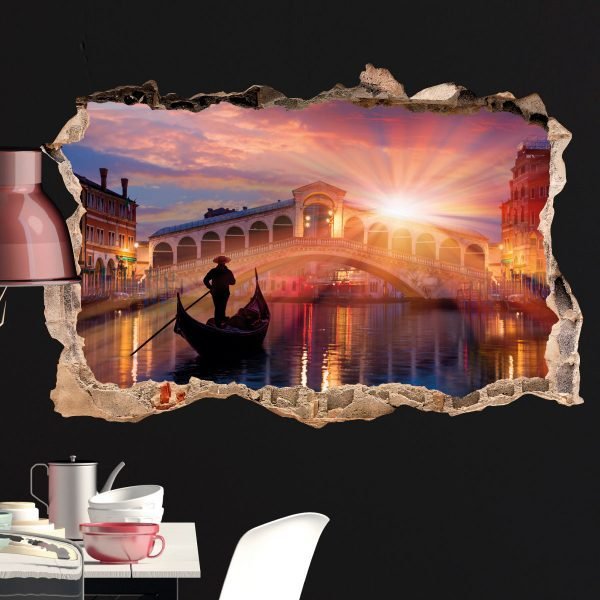 3D Wall decal Landscape Venice at sunset