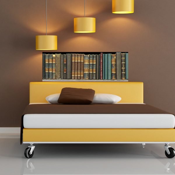 3D Wall decal bedhead Design row of book