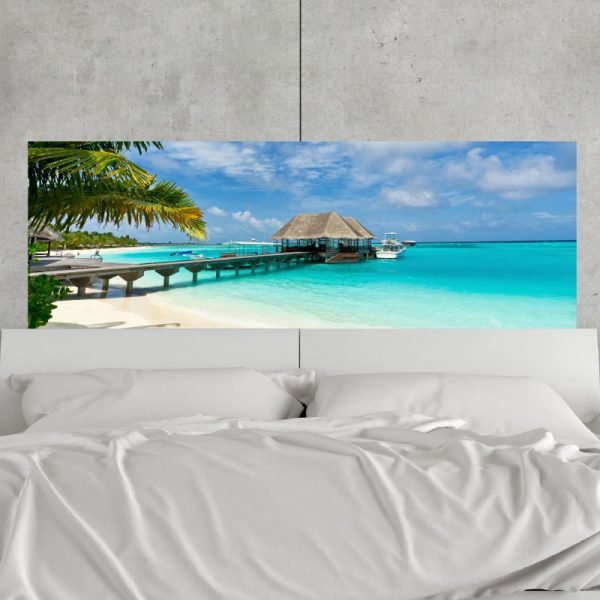 3D Wall decal bedhead The paradise island